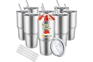 Premium 8-Pack Stainless Steel Tumblers