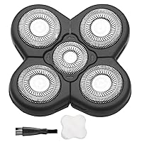 Vista 10 de 3 piezas universales de 5 cuchillas compatibles con la afeitadora Freedom Gold, cabezales de repuesto para afeitadora de cabeza