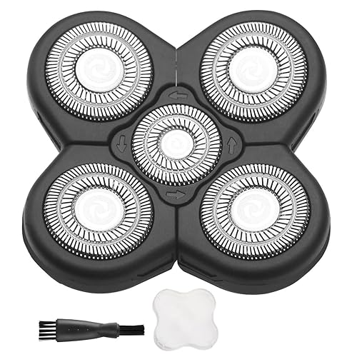 Miniatura 10 de 3 piezas universales de 5 cuchillas compatibles con la afeitadora Freedom Gold, cabezales de repuesto para afeitadora de cabeza