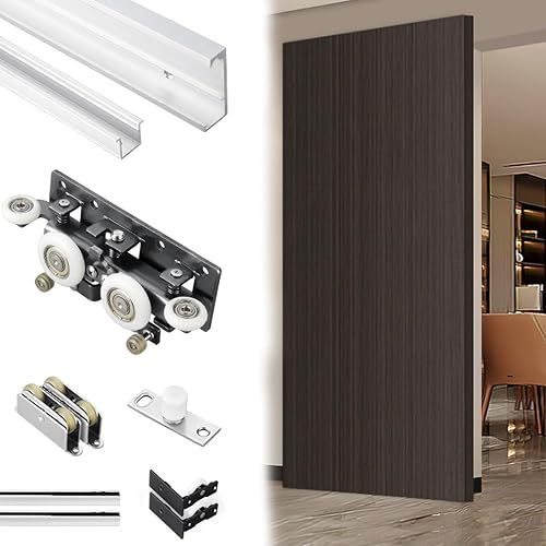 Wooden Pocket Door Hardware Kit with Soft-close Mechanism…