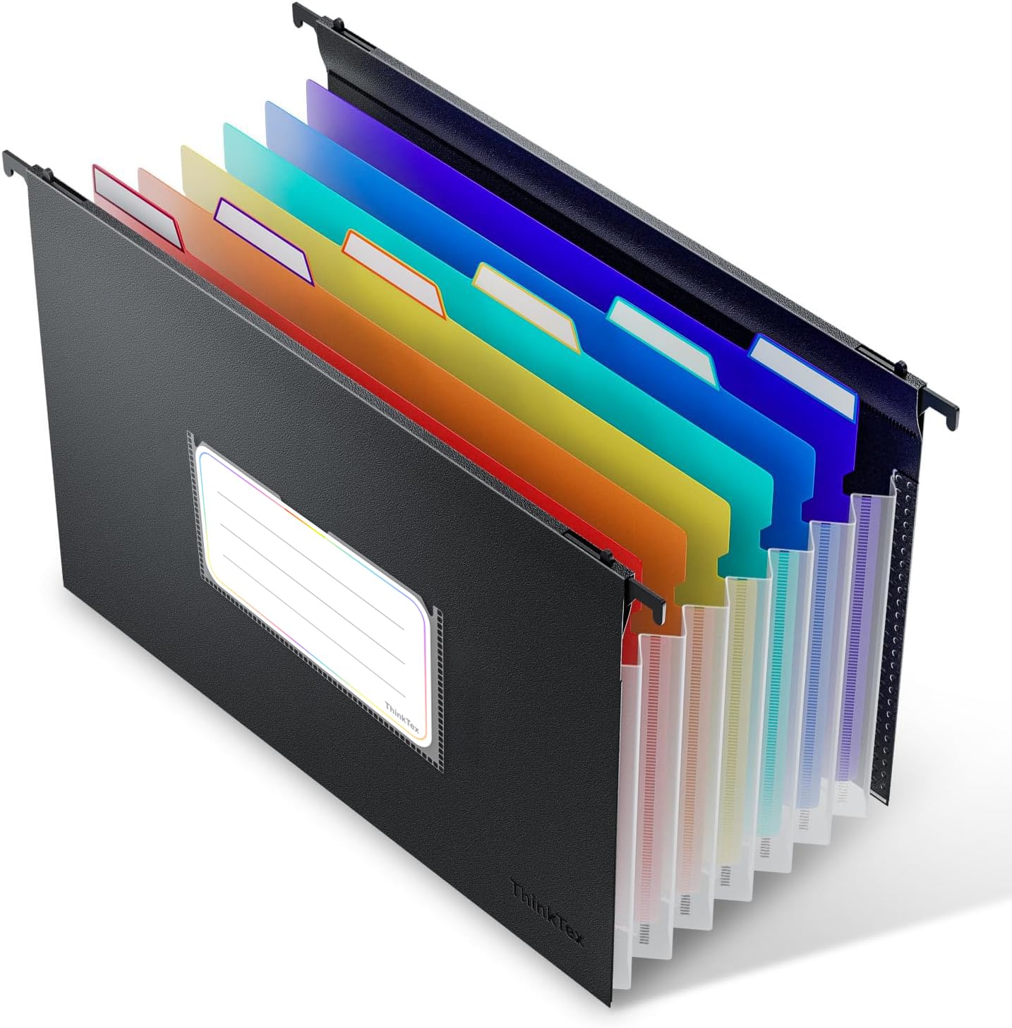 ファイル Amazon.com: ThinkTex Plastic Expanding Hanging File Folders, 7 ノート・メモ帳