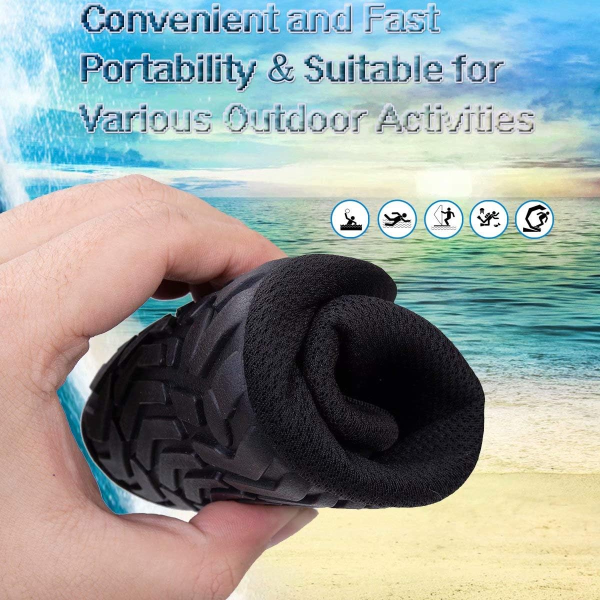 YALOX Water Shoes Women's Men's Outdoor Beach Swimming Aqua Socks Quick-Dry Barefoot Shoes Surfing Yoga Pool Exercise - Image 5