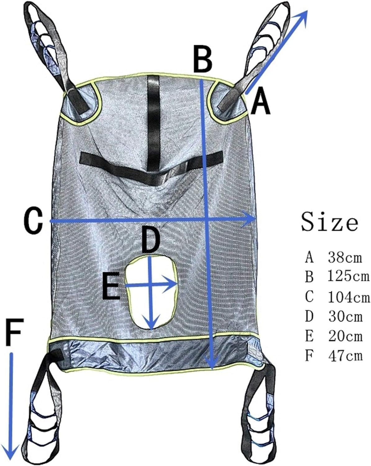 Arnés Elevación Paciente Cuerpo Completo, Grúa de Paciente, Eslinga De Elevación,para Posicionamiento Y Elevación De La Cama,Enfermería, Fácil de Usar