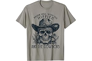 Raisin' Hell With The Hippies And The Cowboys Country Music T-Shirt