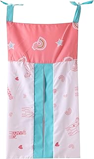 CribMATE Pink Nursery Diaper Stacker 1 PC Baby Girl Animal Rainbow Theme Diaper Storager Hanger for Girls