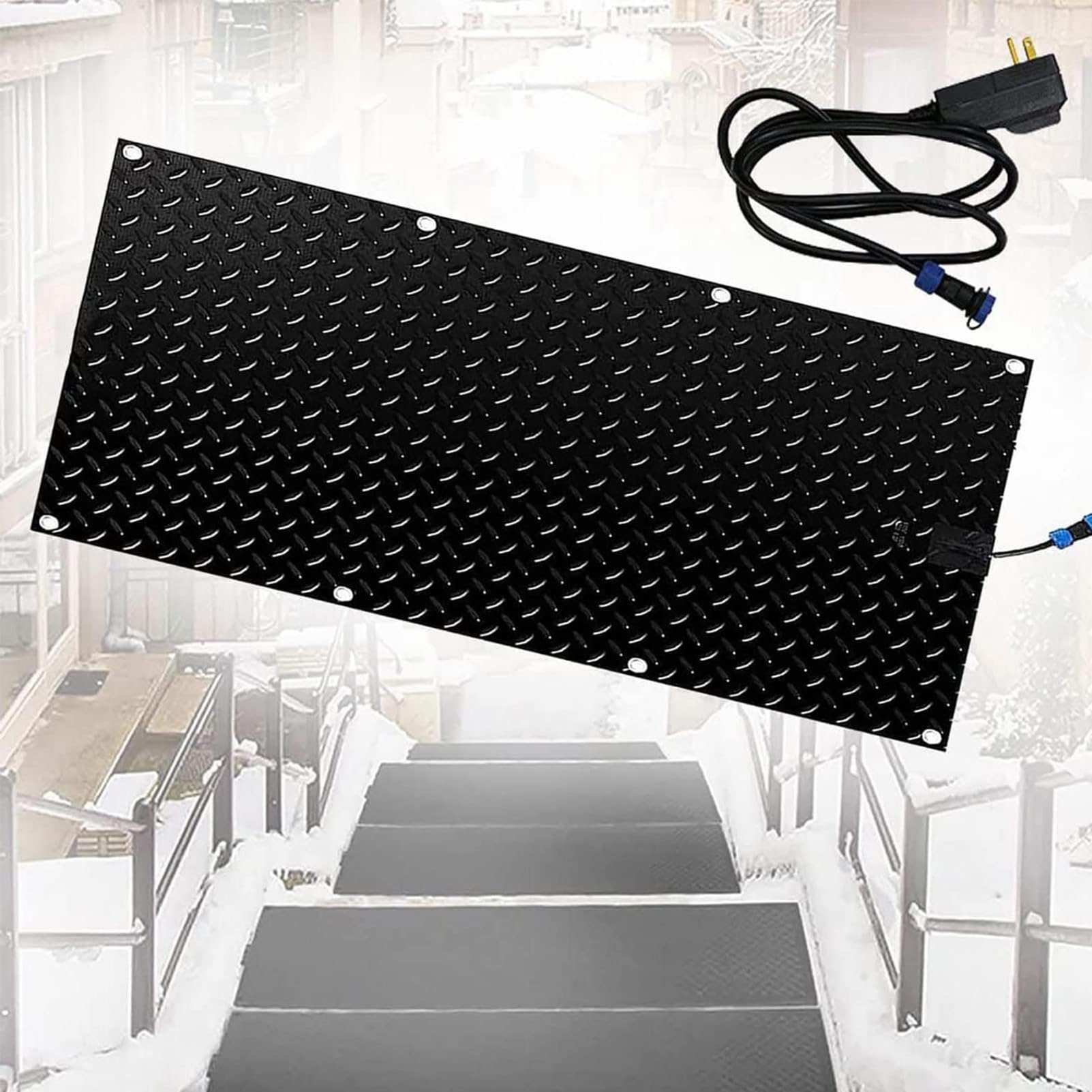 Tapis de fonte de neige pour escaliers et allées, tapis d'extérieur chauffant qui fait fondre la neige par heure, tapis de sécurité antidérapant pour allées et toits