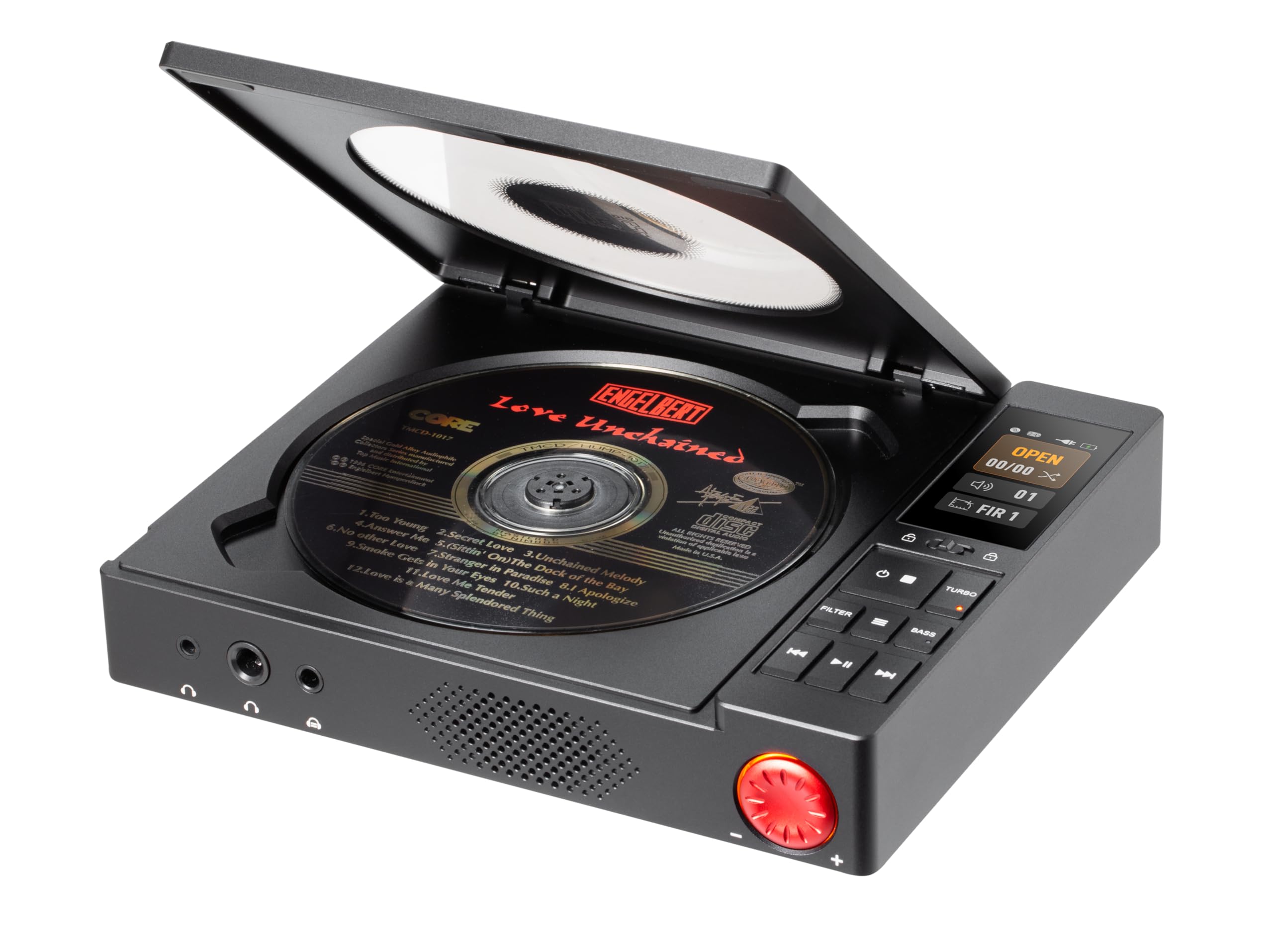 xDuoo CDM-10 Tragbarer Röhren-CD-Player & Kopfhörerverstärker, 1087mW BAL | 2x CS43198-DAC, 2x JAN6418-Röhren, 4,4/6,35/3,5-mm-Ausgänge, Koax/Opt/RCA, PCM384kHz DSD256 MQA, 632mW SE, 3,7V/6000mAh