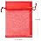 Akstore 50Pcs 3.15x4(8x10cm) Sheer Drawstring Organza Jewelry Pouches Wedding Party Christmas Favor Gift Bags (Red, 3x4)