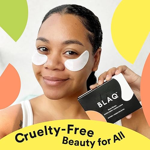 Miniatura 7 de BLAQ Parches hidratantes para debajo de los ojos para piel seca, ojeras e hinchazón. Seta de nieve, té verde, algas marinas, veganos y libres de