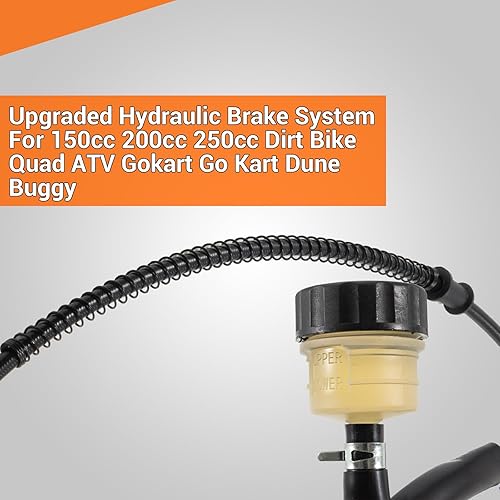 Miniatura 4 de Ensamblaje de freno de disco trasero Pinza de cilindro maestro, pinza de sistema de freno de disco hidráulico, ATV Quad para 150cc 200cc 250cc Dirt