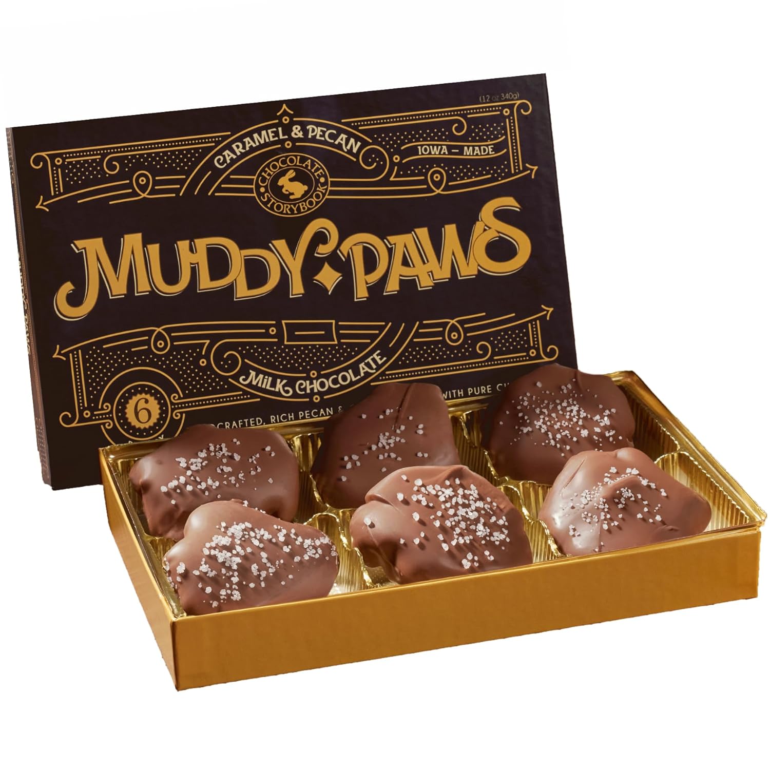 Milk Chocolate Salted Pecan Caramel Patties Muddy Paws