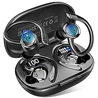 Hupoaf Cuffie Bluetooth Sport, Auricolari Bluetooth 5.4 con 4 ENC Mic