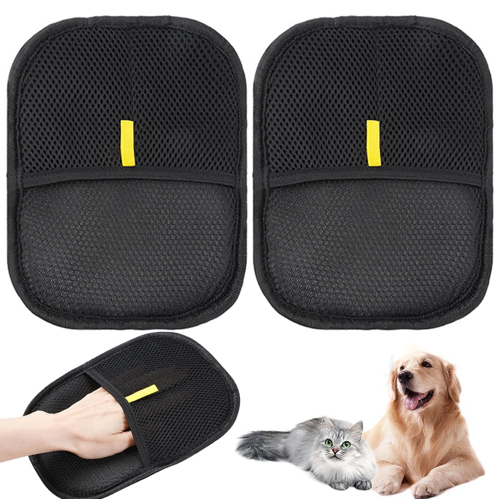 WQNNQW Haarentferner Handschuh 2 Stück - Doppelseitig Für Tierhaare 24x17cm