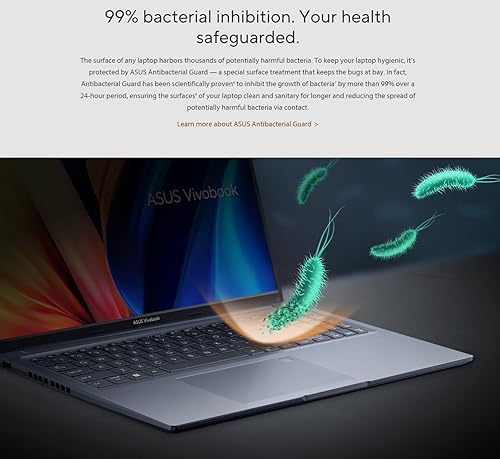 Miniatura 6 de ASUS VIVOBOOK - Portátil delgado de 16 pulgadas, AMD Ryzen 7 5800HS, Windows 11 Pro, cámara web, USB tipo C, WiFi 6, diseño de bisagra de 180,