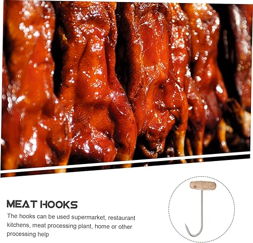 Miniatura 6 de Cabilock 2 ganchos de carnicero, ganchos para asador de pollo, ganchos de salchicha para colgar carne, ganchos para deshuesar, ganchos para