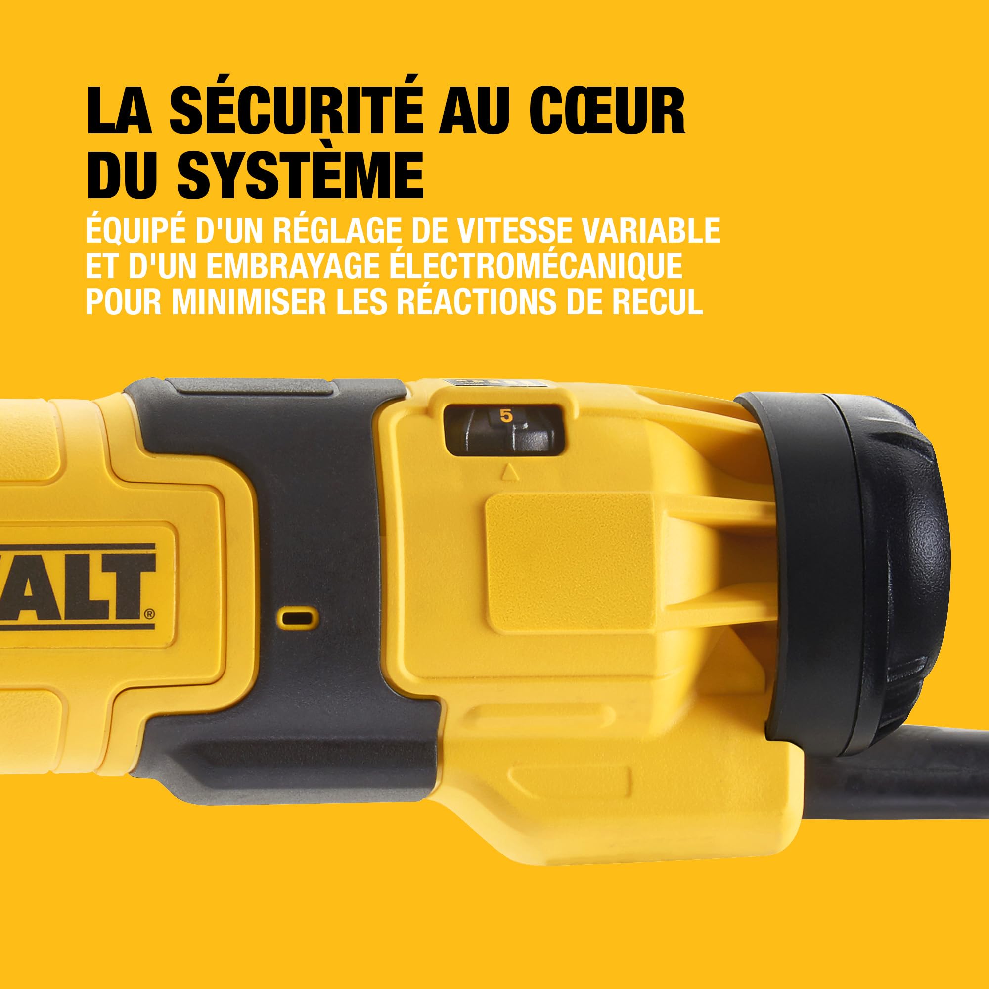 DEWALT - Meuleuse d'angle filaire 125mm à vitesse variable, 1500W avec interrupteur anti-redémarrage - Kit de surfaçage, DWE4257KT-QS
