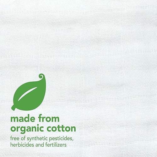 Miniatura 8 de green sprouts Paños de muselina para eructos hechos de algodón orgánico 4 capas absorbentes protegen de los olfatos goteos y babas 100 muselina de
