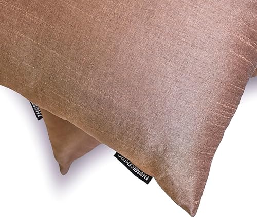 Miniatura 8 de The HomeCentric Juego de 2 fundas de almohada decorativas lisas de cobre, fundas de almohada de 16 x 16 pulgadas (15.7 x 15.7 in), fundas de cojín
