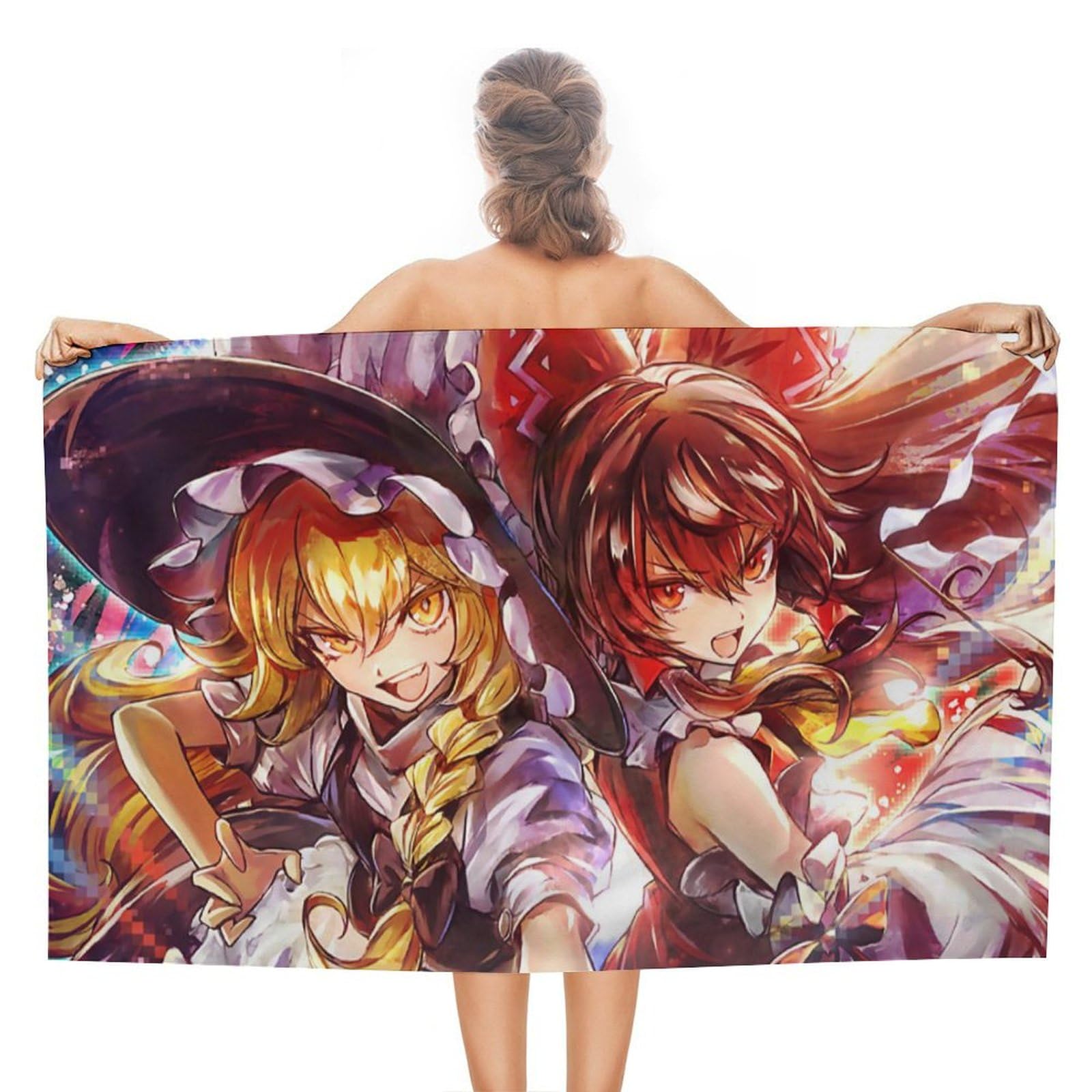 Amazon.co.jp: バスタオル 東方シリーズ 霧雨魔理沙 博麗霊夢 アニメ