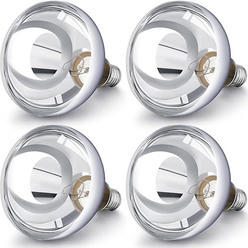 Vista 7 de VIHOSE Paquete de 2 lámparas de calor de 250 W, 120 V, R40, bombillas incandescentes de vidrio, bombillas de calefacción incandescentes para Plateado