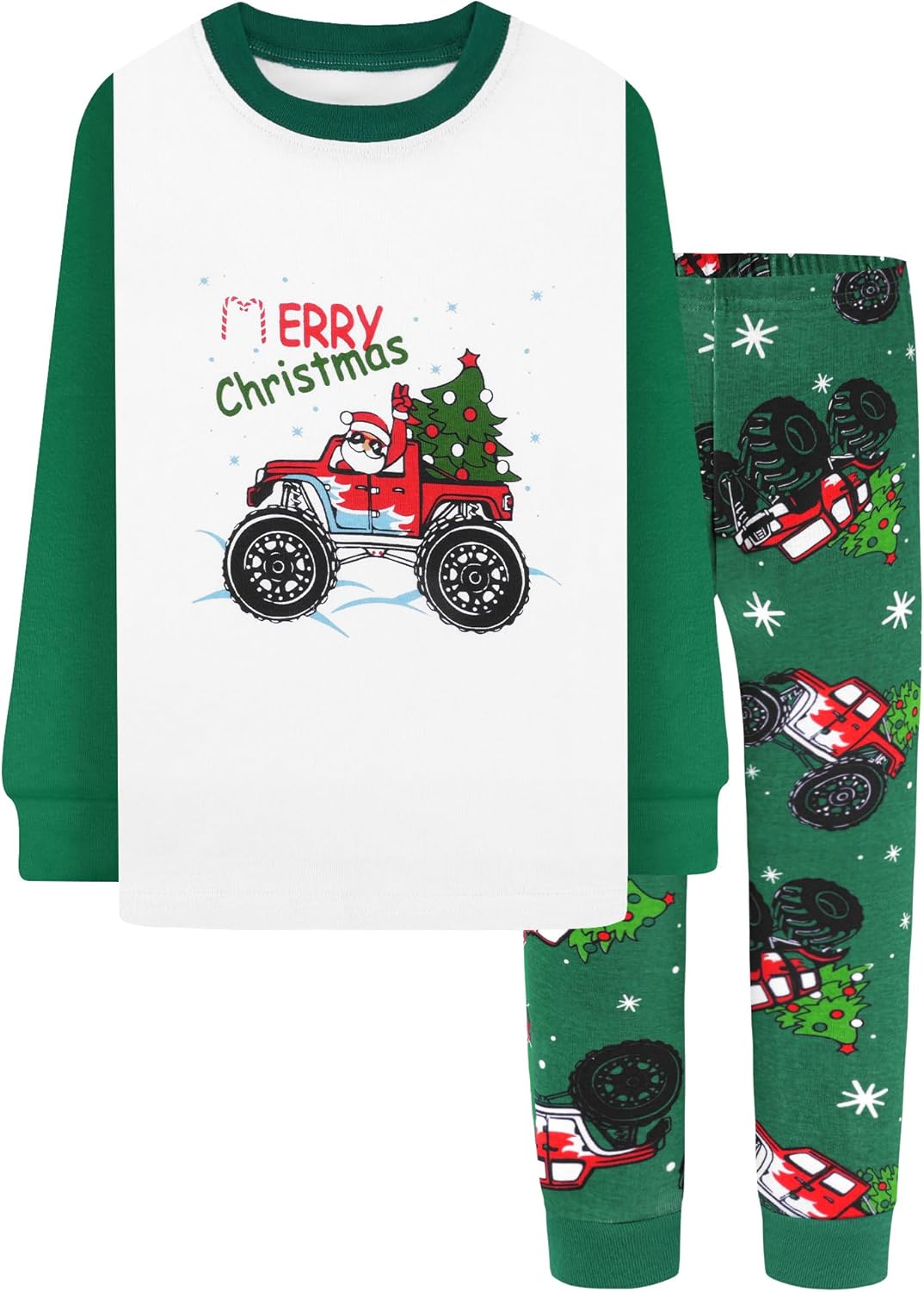 DAUGHTER QUEEN Boys Pajamas 4 Pieces Long Set 100% Cotton Sleepwear Size 18 Months-12 Years