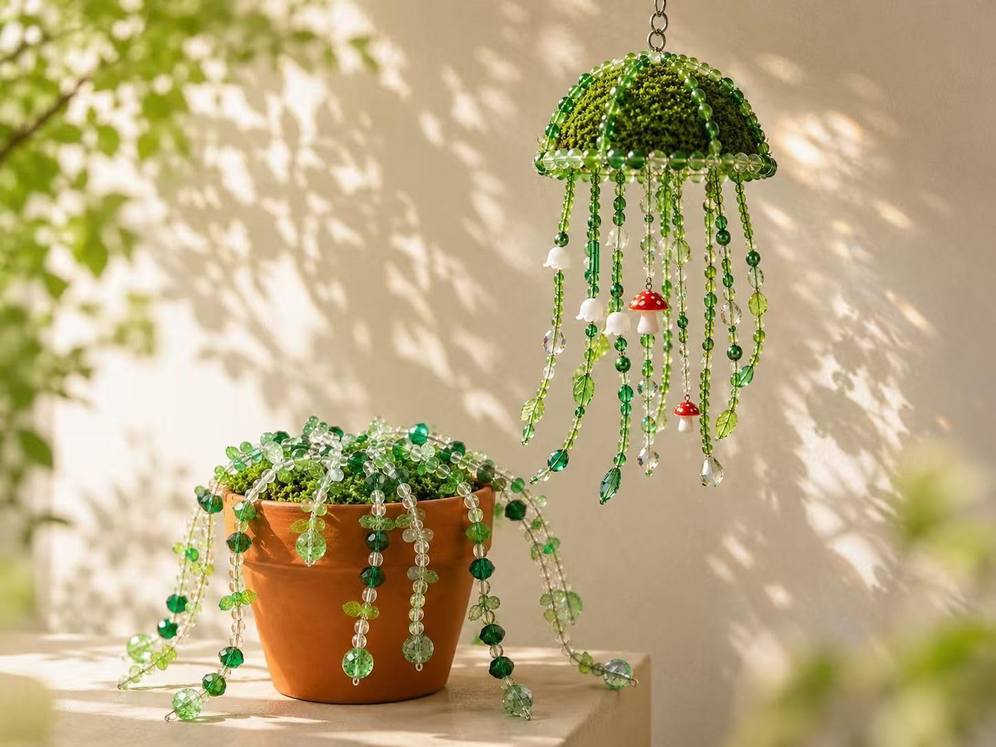 PLSFSS Beaded Plant Kit DIY Glass Bead Plant Making Kit for Home Craft Decoration Gift