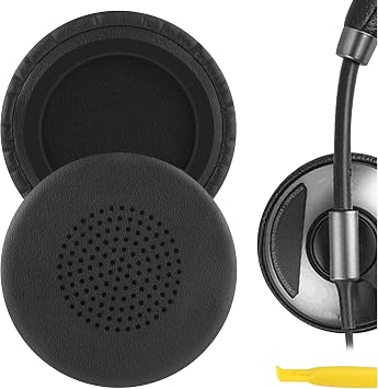 Geekria Replacement Ear Pads for Plantronics Blackwire C510, C520, C710, C720 Headphones Ear Cushions, Repair Parts Black