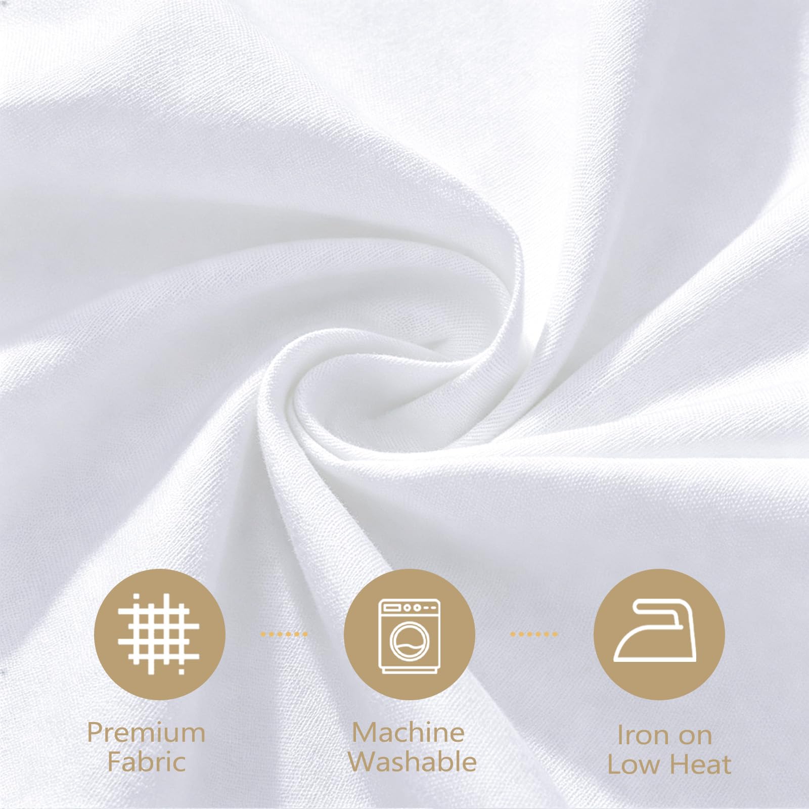 Lot de 12 nappes rectangulaires Blanches de 152,4 x 259,1 cm pour Tables rectangulaires de 1,8 m en Tissu Polyester Infroissable Lavable pour fête de Mariage