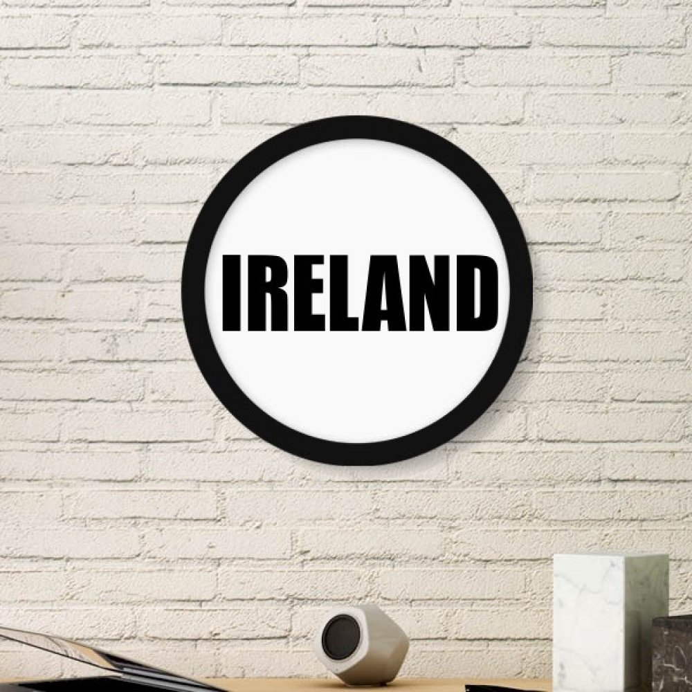 Cadre photo rond bois noir peinture Irlande décoration maison