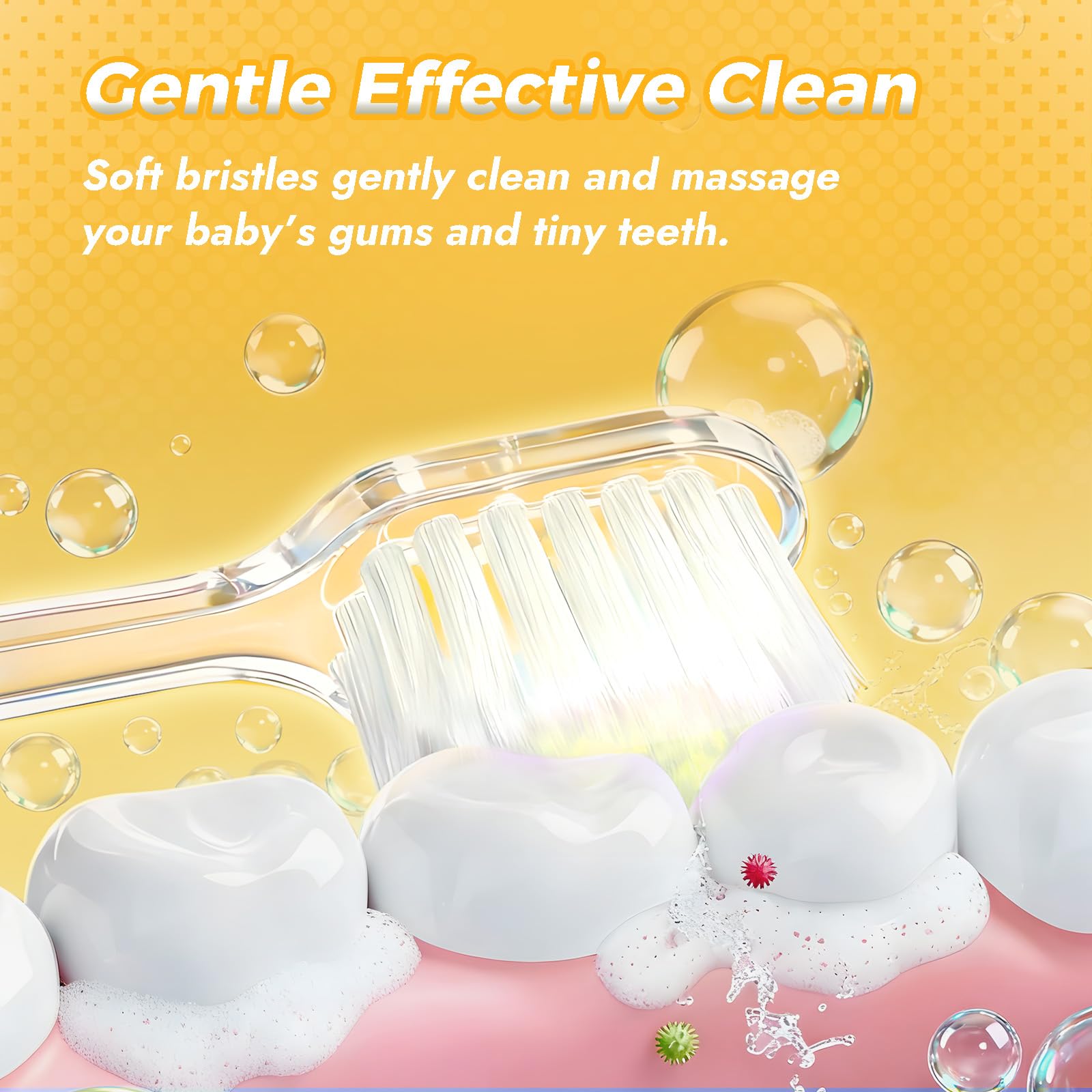 Papablic Spazzolino da denti per bambini (2 testine coniglietto)