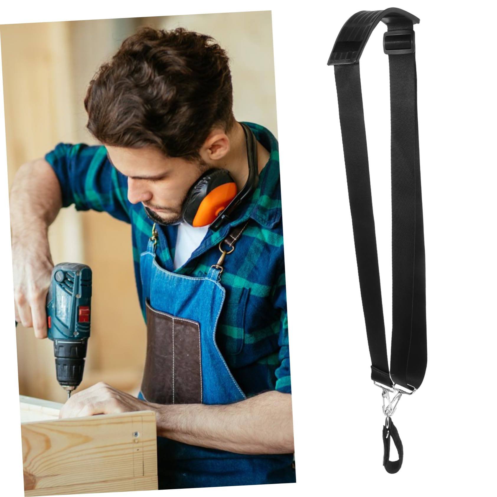 SHINEOFI Support de Perceuse Électrique Réglable avec Bandoulière Croisée pour Transport Sécurisé