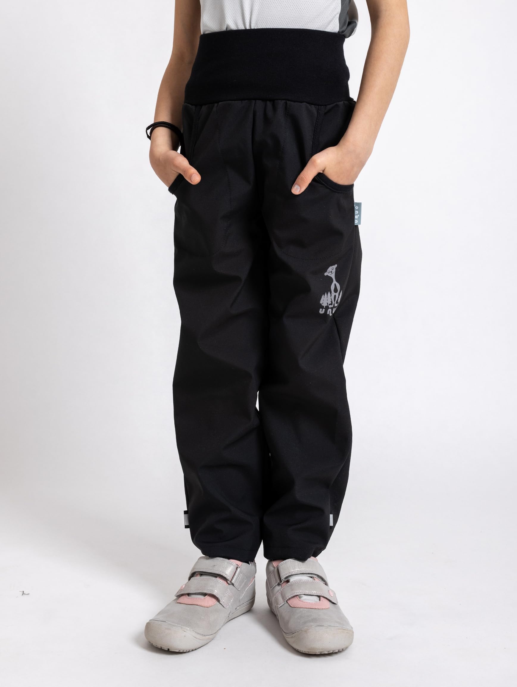 Kinder Unisex Softshell Hose mit Fleece Wasserabweisend und Winddichte Atmungsaktive Outdoorhose Funktionshose Basic