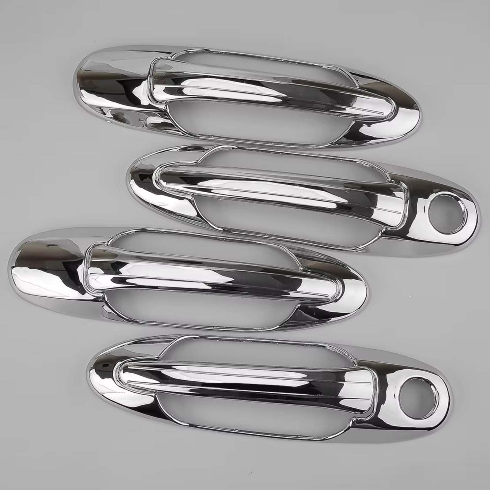 JJRFVBGT Door Handle Trim Compatible with Toyota for Sequoia 2001 2002 2003 2004 2005 2006 2007 Chrome Cover Trim Car Exterior Door Handle Housing