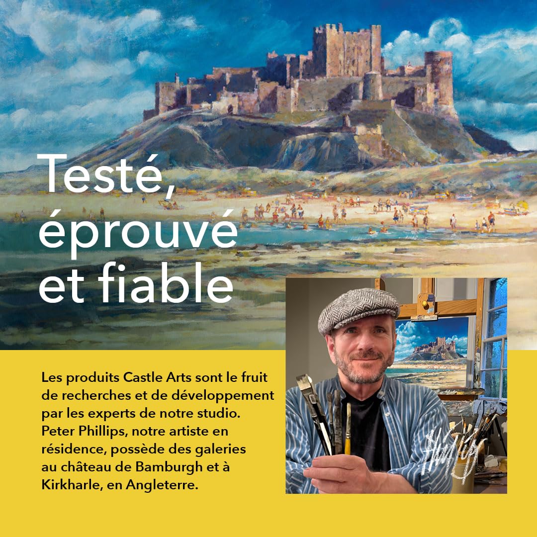 Castle Art Supplies Lot de 120 crayons de couleur avec fermeture éclair | Mines de couleur souples de qualité pour artistes adultes, professionnels et coloristes | Dans une pochette à fermeture éclair
