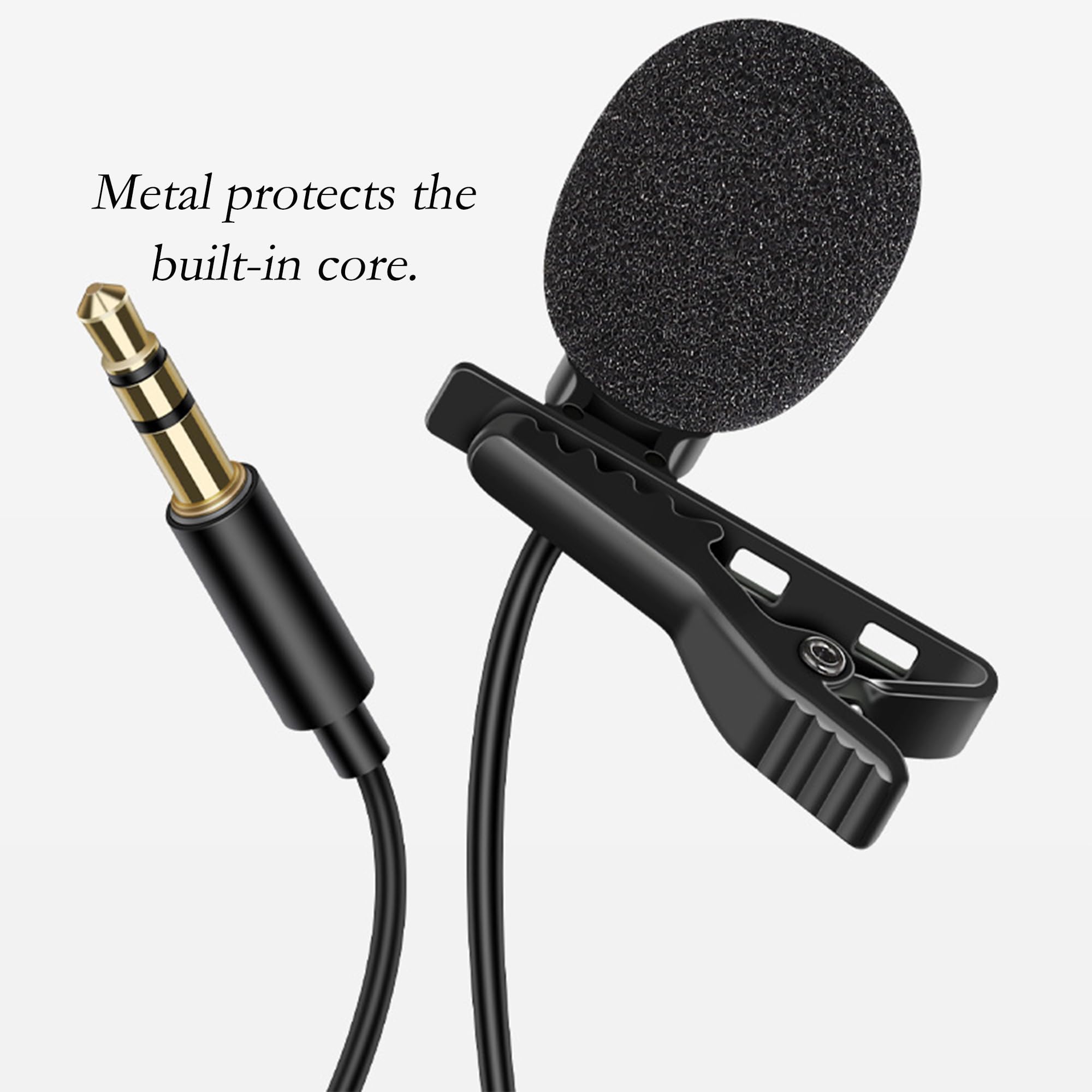 10 Stücke Schwarz Mini Lavalier Revers Kragen Clip Mic Mikrofon Halter Griff aus Metall Mikrofon Mic Clips Klemmen Für Interview Meeting Lectures Online Chat Geeignet (Stil 2)