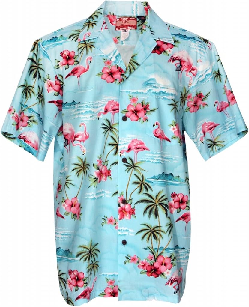 Pink and blue hawaiian shirt Clearance