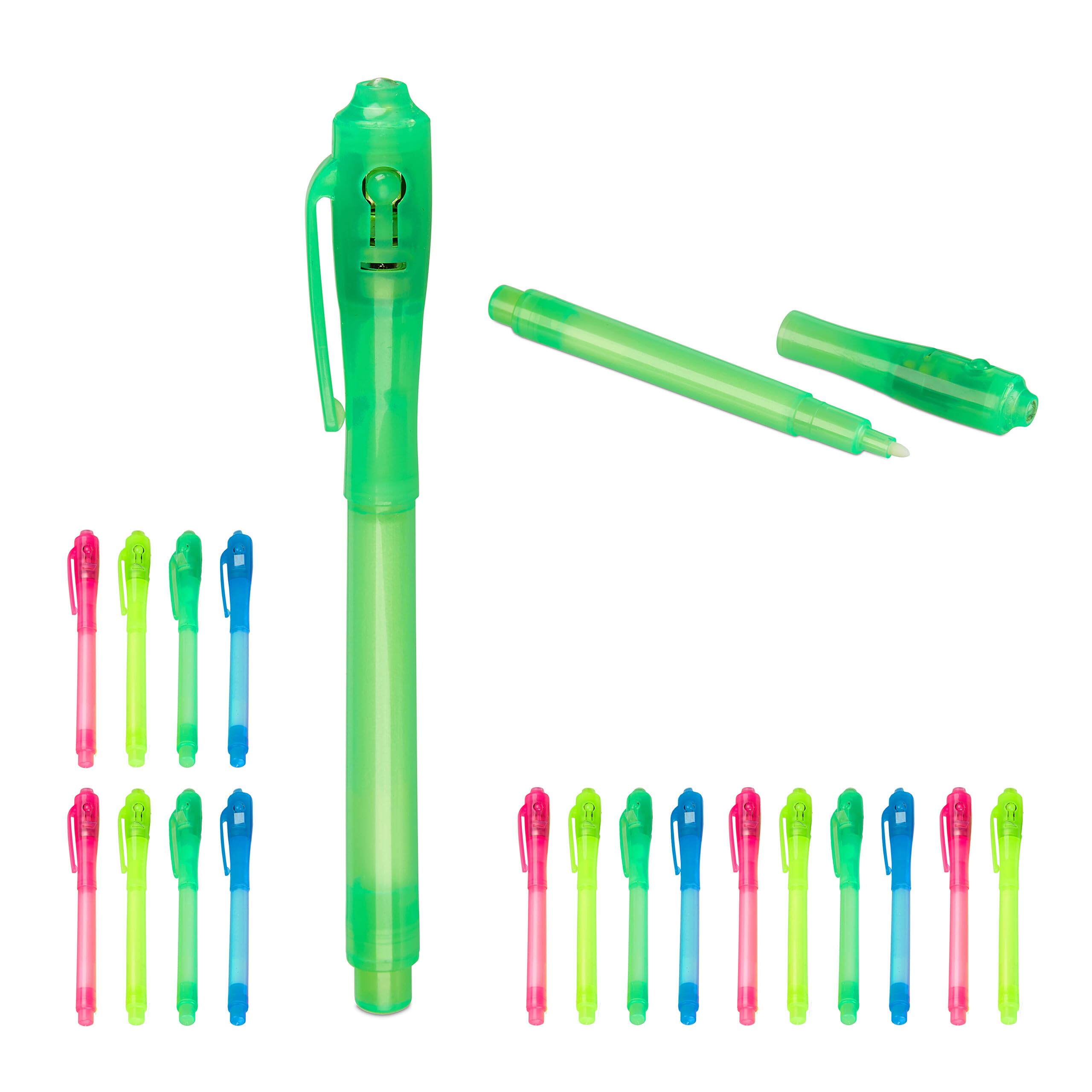 Encre Invisible 18 Ml Pour Messages Secrets - Nécessite Lampe UV Pour Lecture - Pour Jeux, Fêtes D'anniversaire, Journal Intime - Stylo à Plume Ou Pinceau - 11