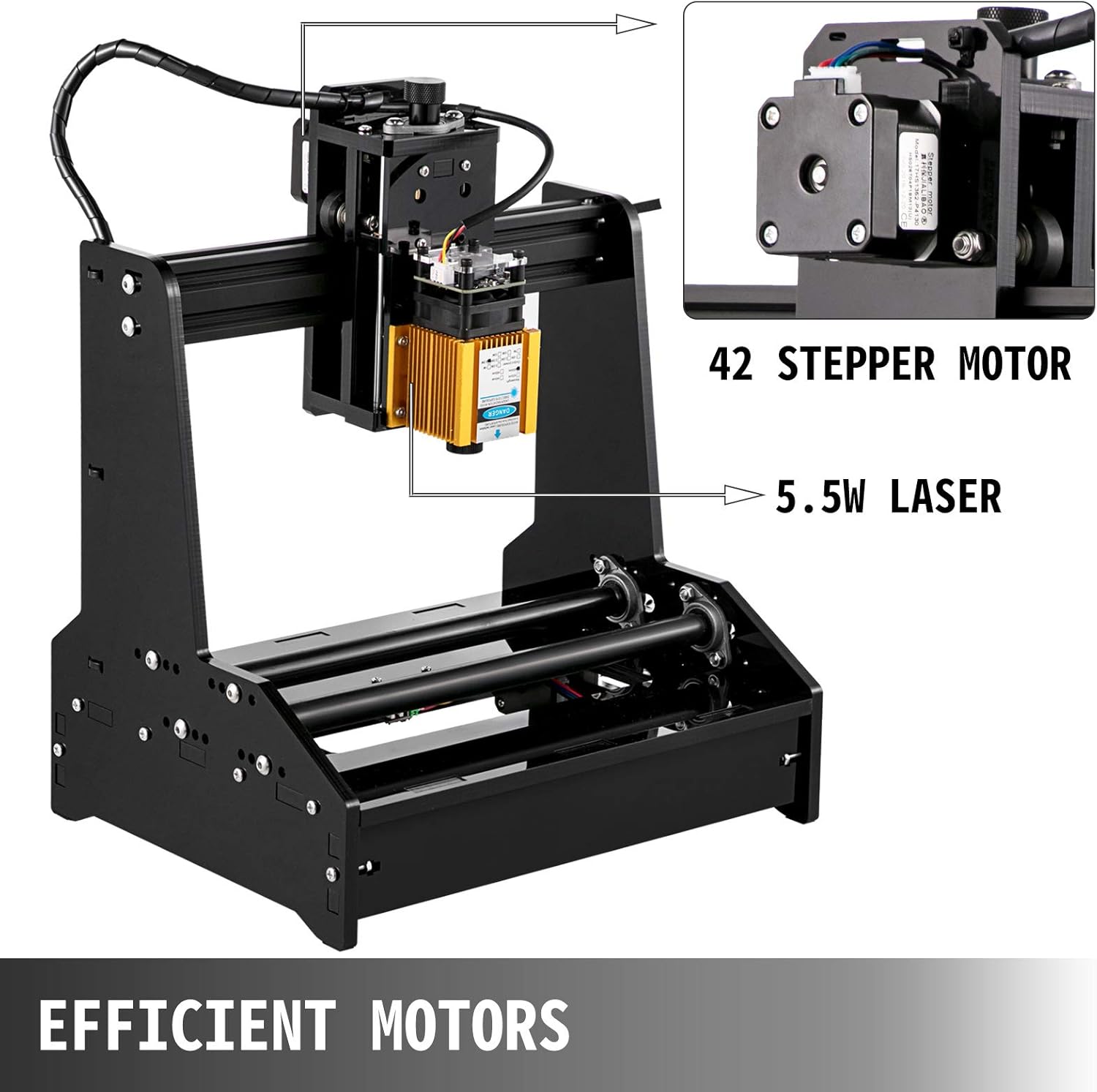 Exclusive Discount 90% Price VEVOR CNC Router Machine 100x200 mm Cylindrical Engraver 5500mW Mini Laser Engraver GRBL Control USB Port on Wood, Bamboo, Plastic, Leather, Cardboard, Acrylic, PVC for Win7, Win8, Win10, WinXP