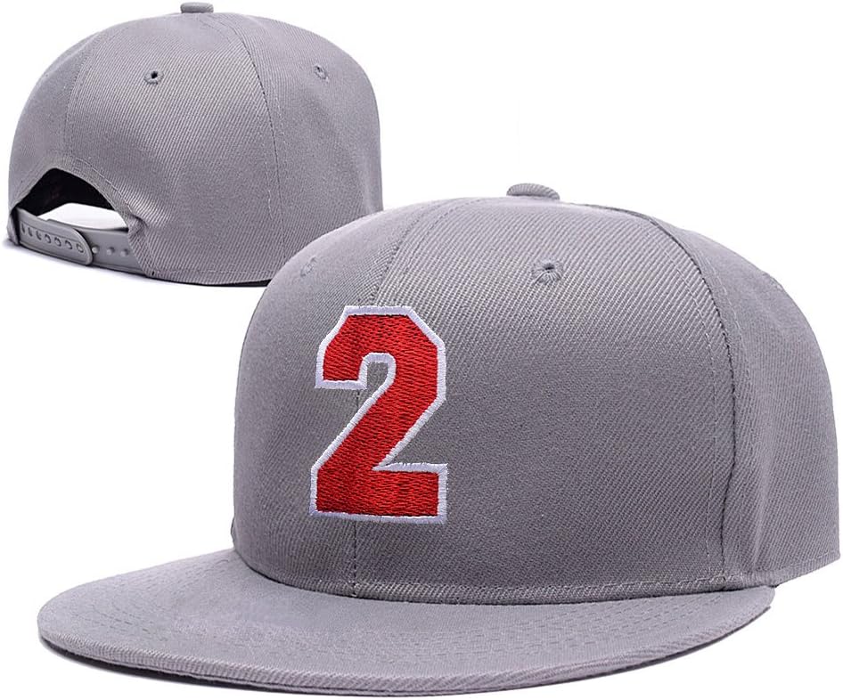 Yuduoduo Arabic Numerals NO.2 Logo Adjustable Embroidery Snapback Hat Cap - Grey