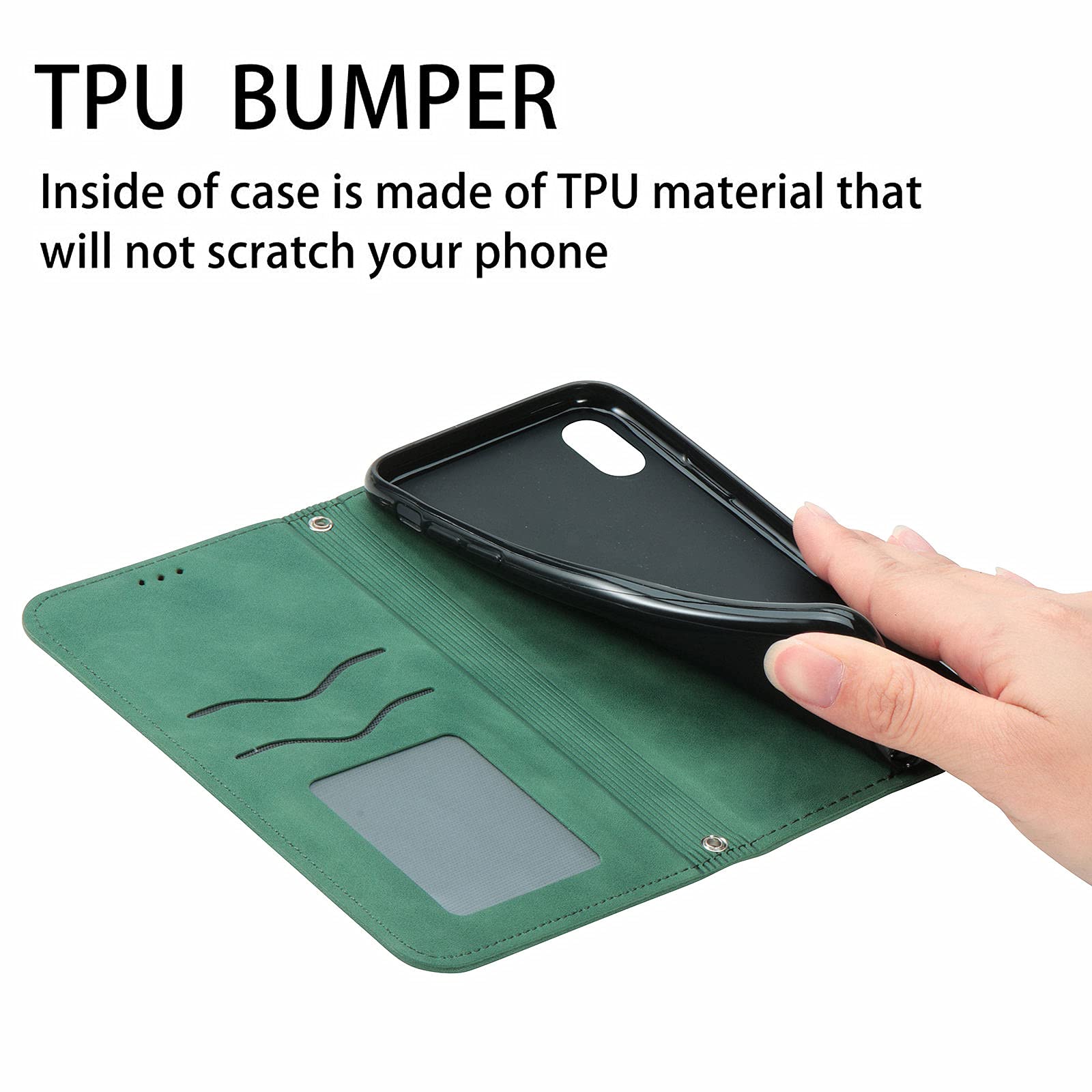 Everainy Cover Compatibile per Blackview A200 PRO Silicone Pelle Portafoglio Libro Case Antiurto Bumper Motivo Colore Magnetica Flip Protettiva Resistente Custodia (Nero