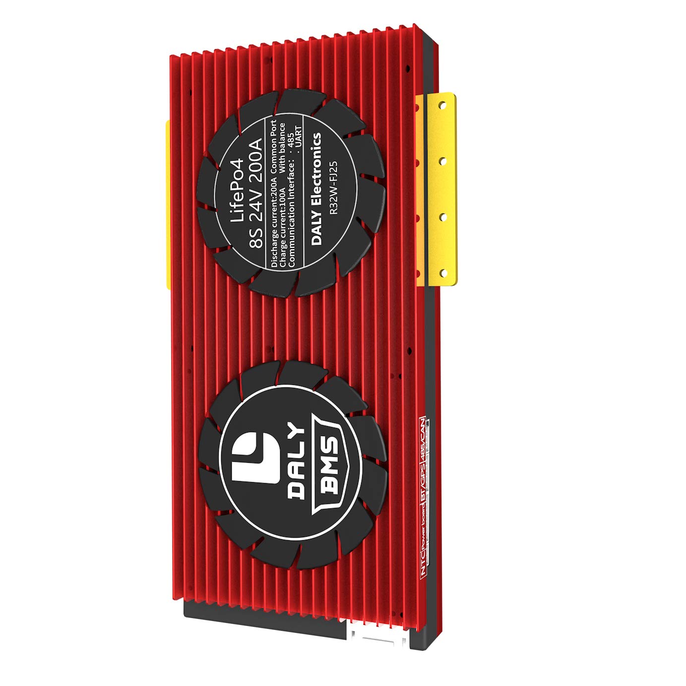 DALY Smart BMS LiFePo4 24V 200A 8S with UART Communictaion Bluetooth BMS for Rated 3.2V Lithium Battery Power Bank Protection,Off Grid Application, Solar System(Smart BMS+RS485+CAN,200A)