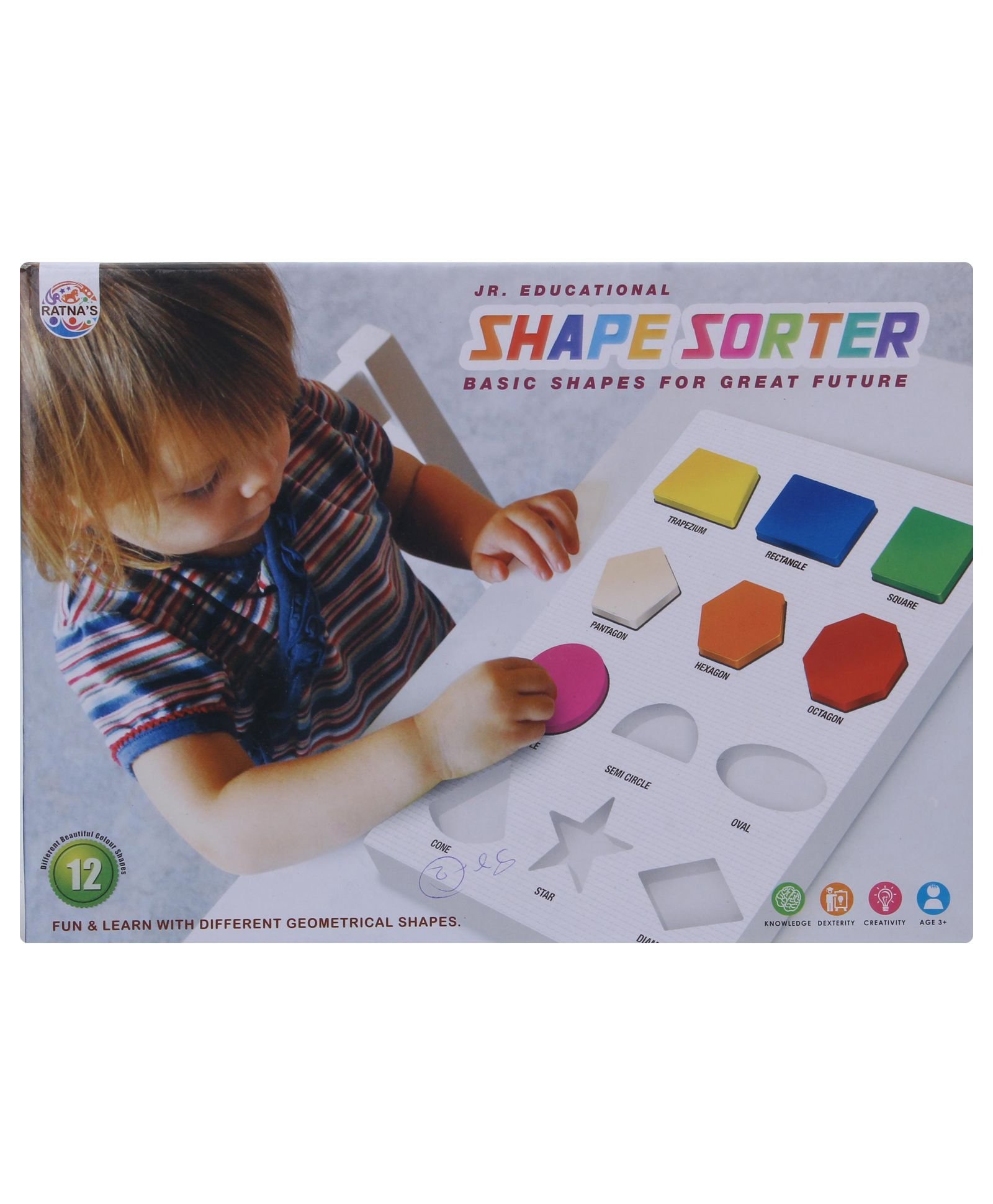 RatnaS Educational Shape Sorter Junior for Kids-Multicolor (B01J7YW732) Amazon Price History, Amazon Price Tracker