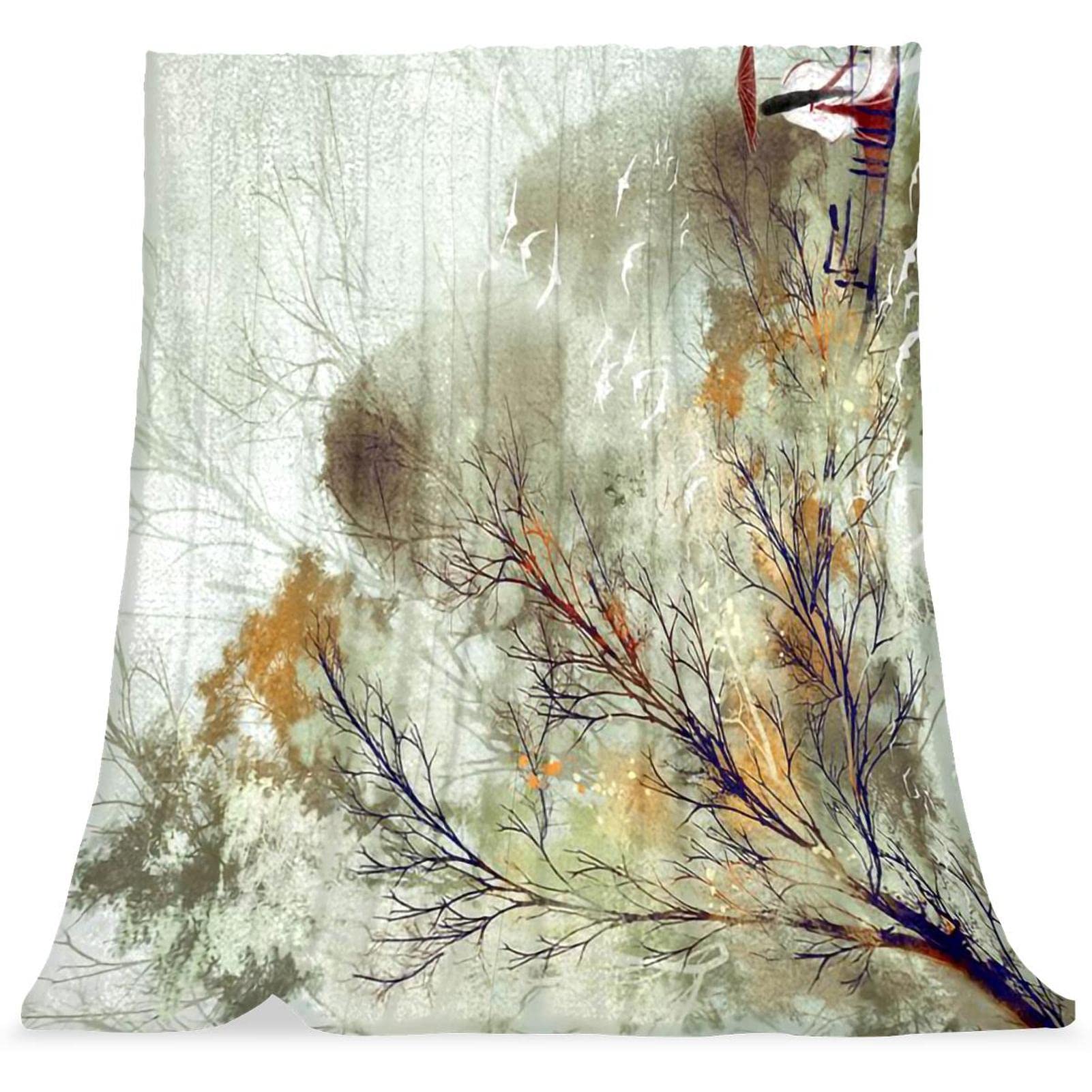 Couvre-lit doux contre les nuits froides couverture de lit moelleuse motif paysage