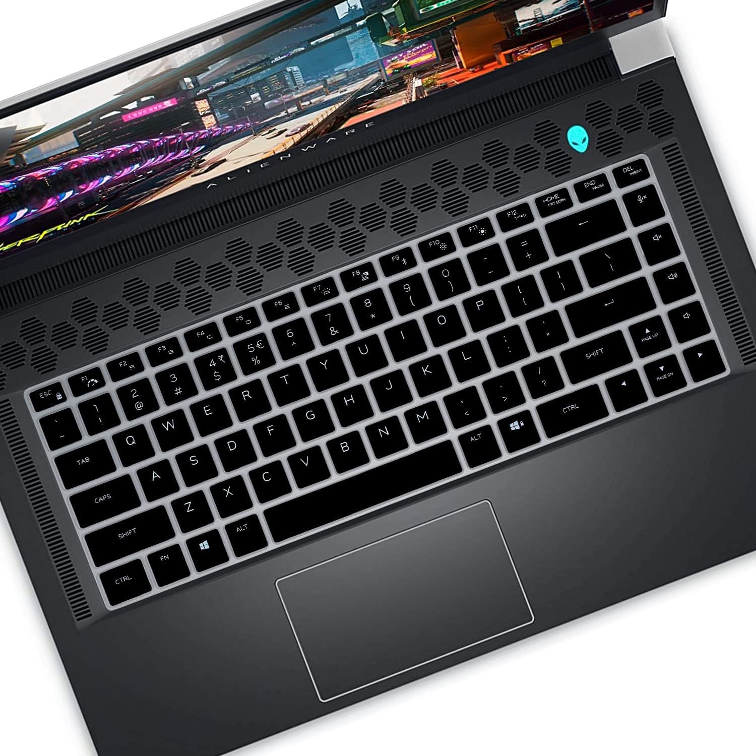 Keyboard Cover for Dell Alienware m15 R6 R7 R5 & m16 R1 R2, Alienware x15 R1 R2 & x17 R1 R2 & G16 7630 7620 Laptop - Black