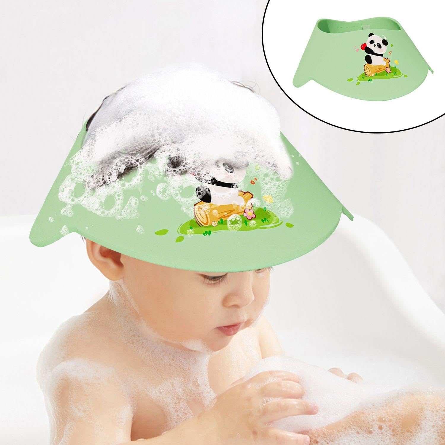2 Pezzi Tappi Per La Doccia, 2 Pezzi Di Massaggio, Cartoni Gravi, Protezione Degli Occhi, Protezione Dell'Orecchio, Doccia Per Bambini E Lavaggio Per Capelli Impermeabili.