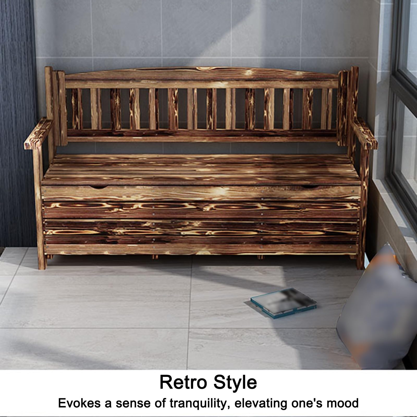 Ławka Ogrodowa, Odporna na Warunki Atmosferyczne, Precyzyjnie Polerowana, Meble Ogrodowe na Patio, Werandę, Taras, Trawnik, Dekorację Wejścia(White,80x45x85cm/32x18x33in)