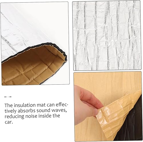 Miniatura 5 de Ciieeo Alfombrilla de aislamiento de aluminio para amortiguamiento de sonido superior, fácil instalación, accesorio automotriz