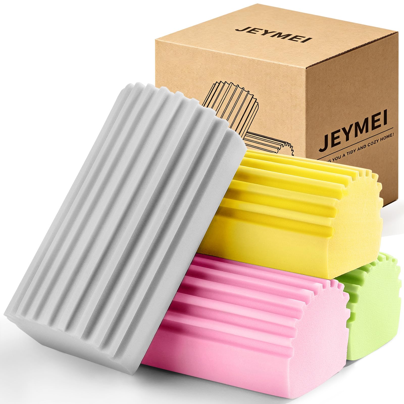 Photo 1 of Jeymei Damp Clean Duster Sponge,4Pcs Dust Sponge for Cleaning,Multicolored
