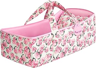 Rakki Dolli Doll Carry Cot Set, Soft 3PC Set Includes Cot, Mattress and Pillow, Fits for 14 Inch 16 Inch American Girl Dolls 007