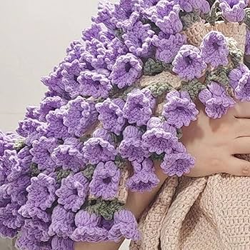 Amazon｜かぎ針編みの花束ブランケット 花 バラ ブランケット